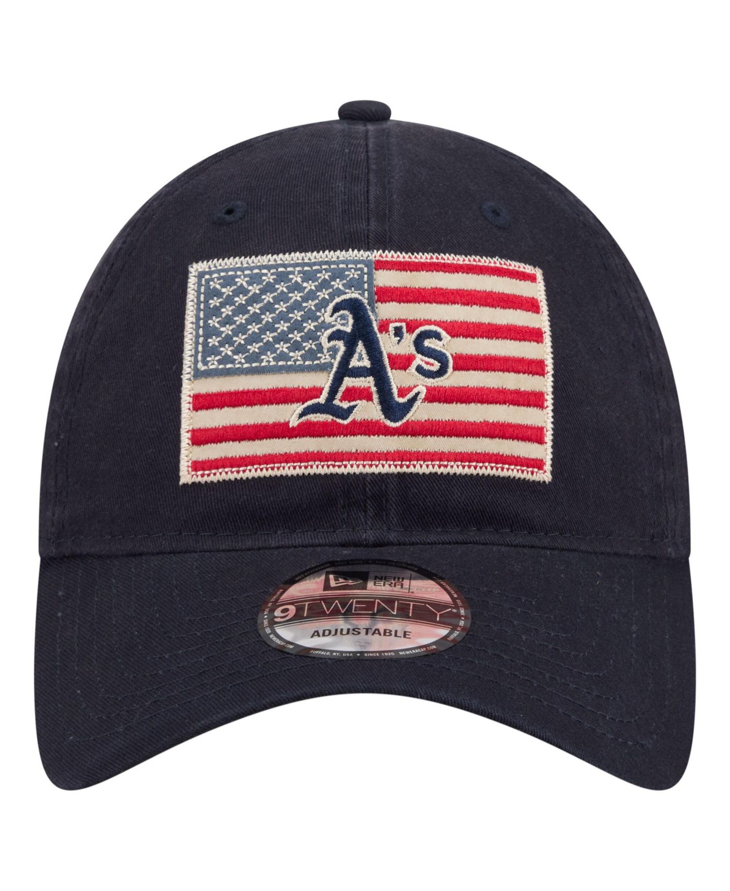 Men's Navy Athletics Americana Flag 9TWENTY Adjustable Hat