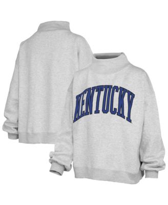 Women's Heather Gray Kentucky Wildcats Oversized Nelson Mock Neck Sweatshirt