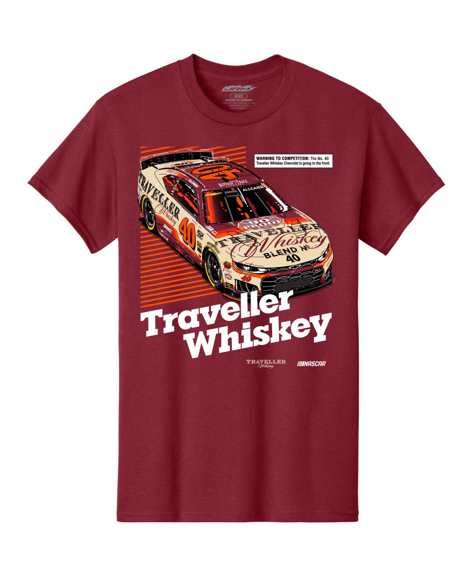 Men's Cardinal Justin Allgaier Traveler Whiskey T-Shirt