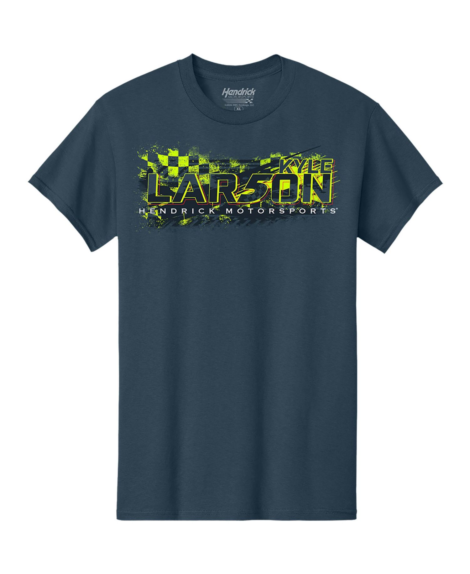 Men's Navy Kyle Larson 5 HendrickCars.com Valvoline Dual Sponsor T-Shirt