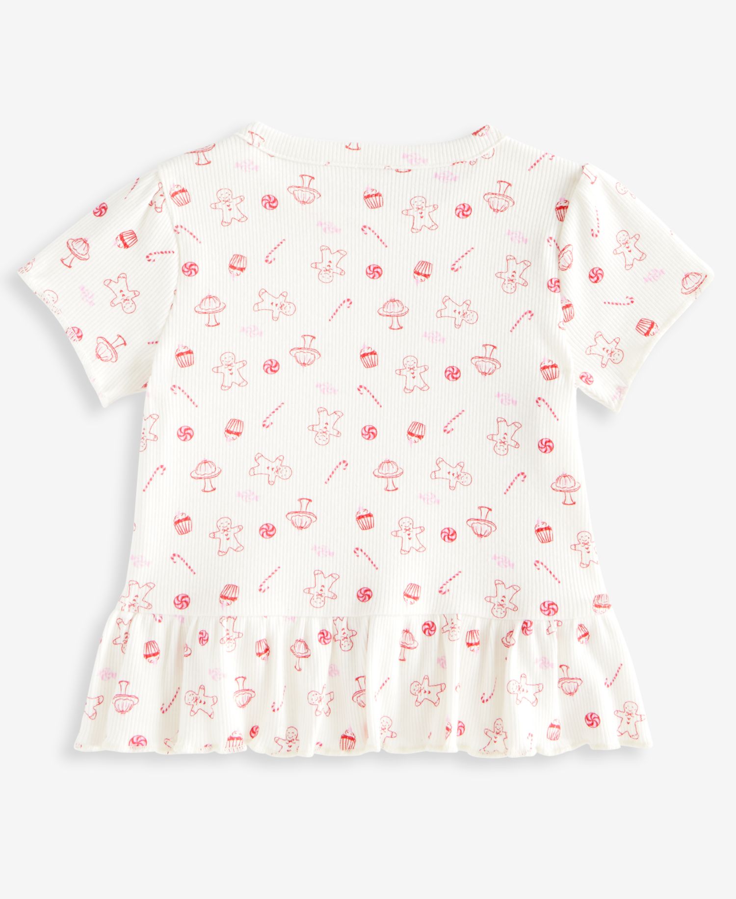 Baby Girls 3M-24M Mix & Match Short-Sleeve Treat-Print Peplum Top