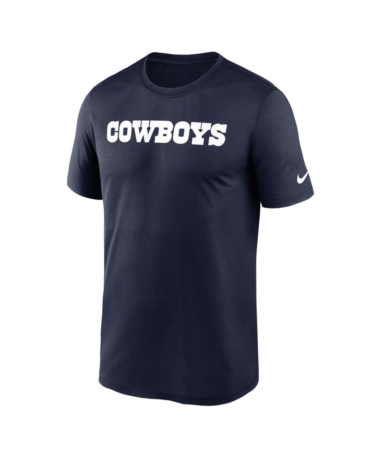 Men's Navy Dallas Cowboys Primetime Legend Wordmark Dri-FIT T-Shirt