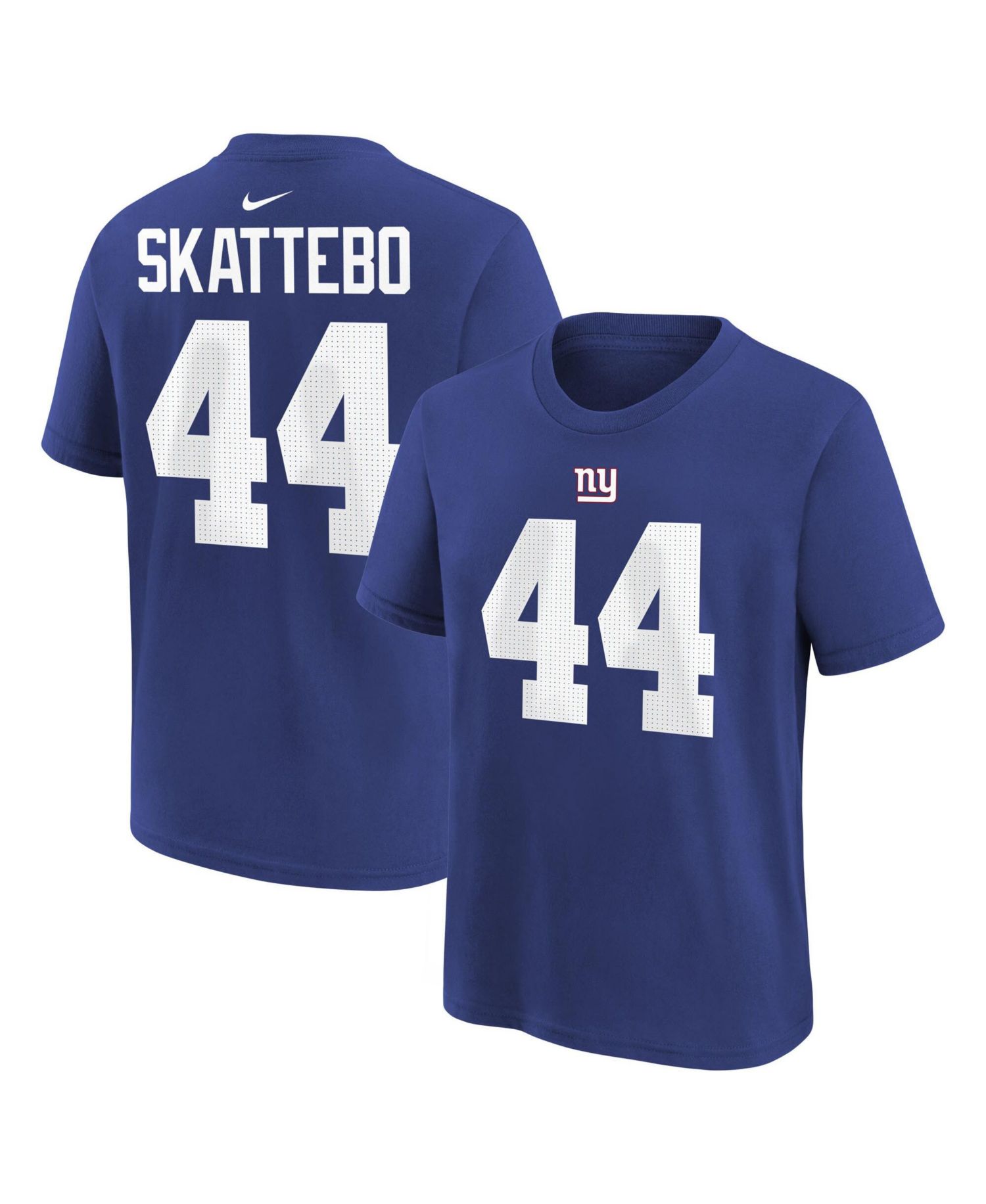 Big Boys and Girls Cam Skattebo Royal New York Giants Name & Number T-Shirt