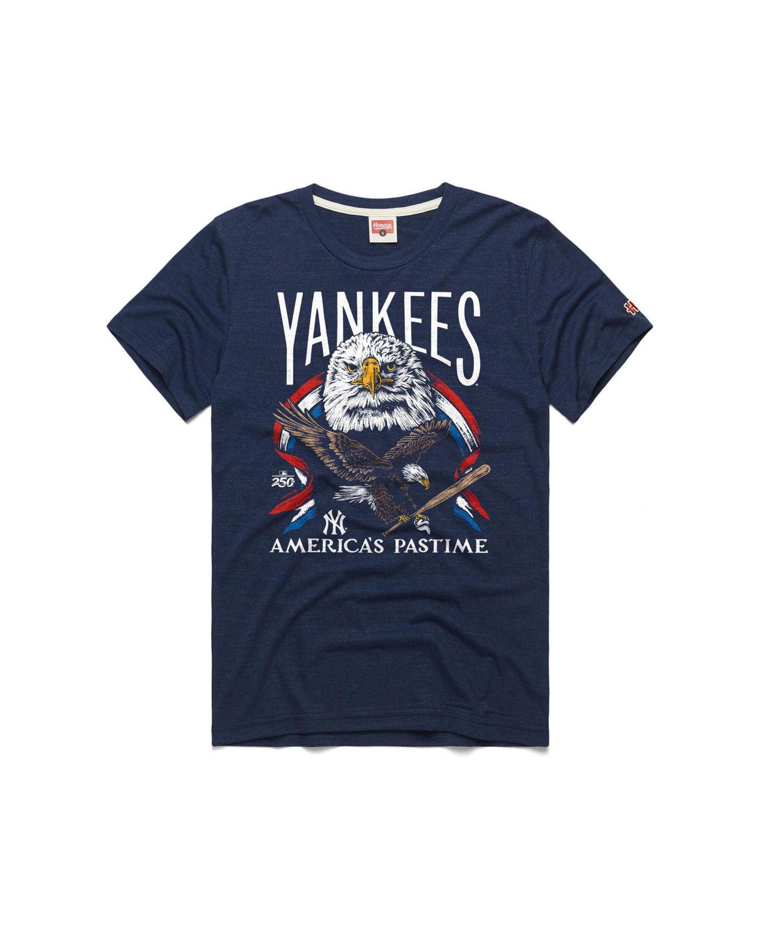 Men's Navy New York Yankees America's Pastime Tri-Blend T-Shirt