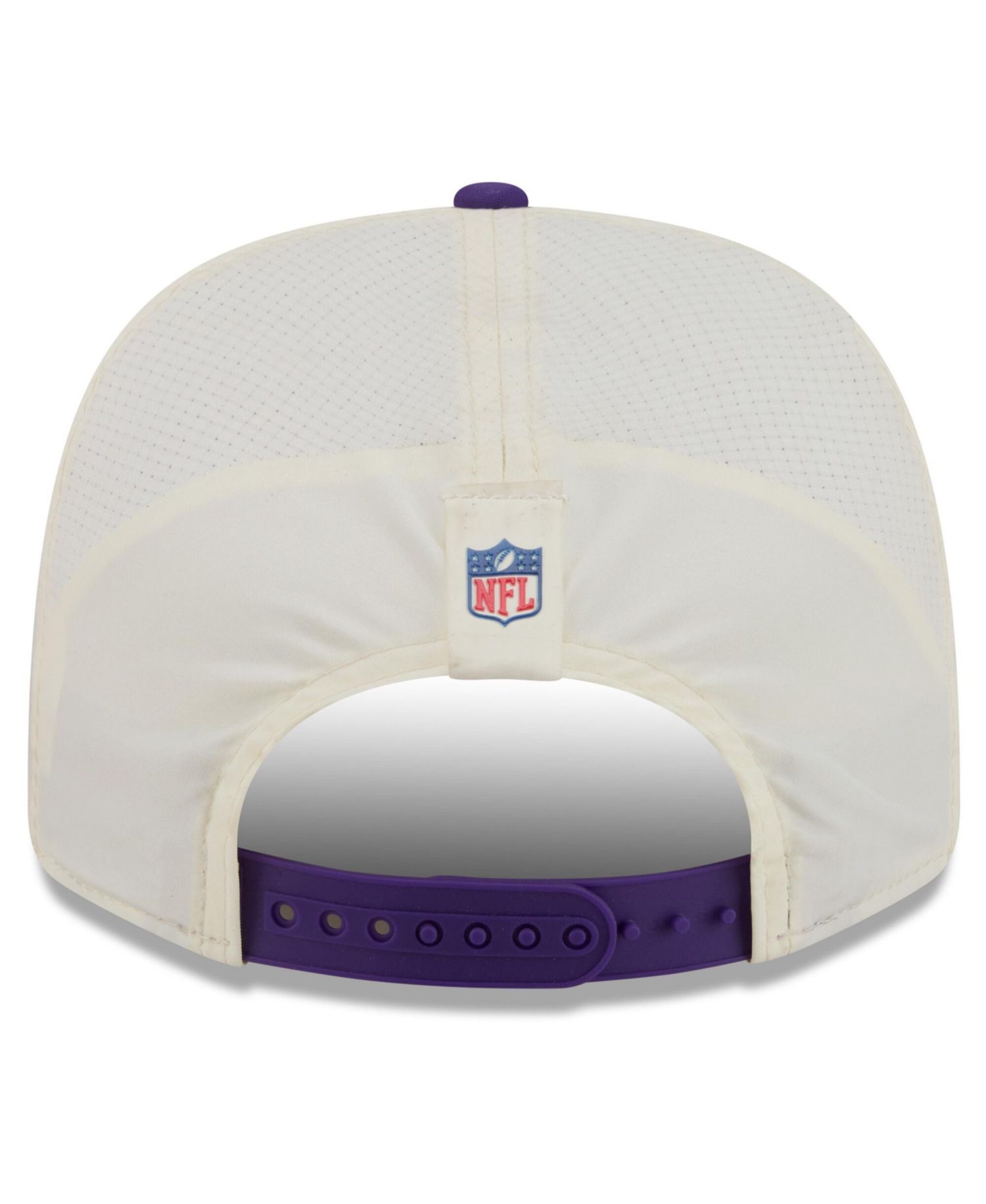 Men's Cream/Purple Minnesota Vikings 2026 NFL Training Camp 9SEVENTY Adjustable Hat