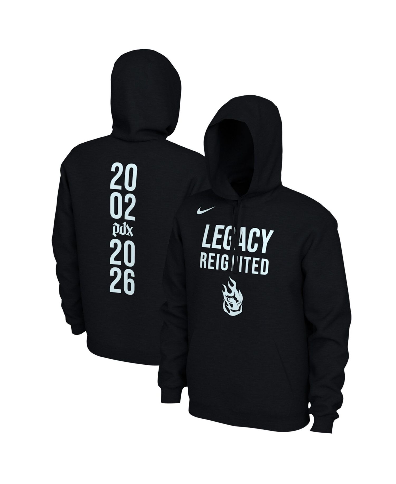 Men's Black Portland Fire Legacy Reignited Hoodie