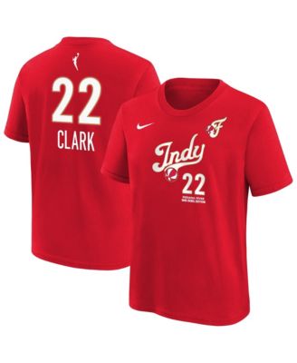 Big Boys and Girls Caitlin Clark Red Indiana Fever Rebel Edition Name & Number T-Shirt