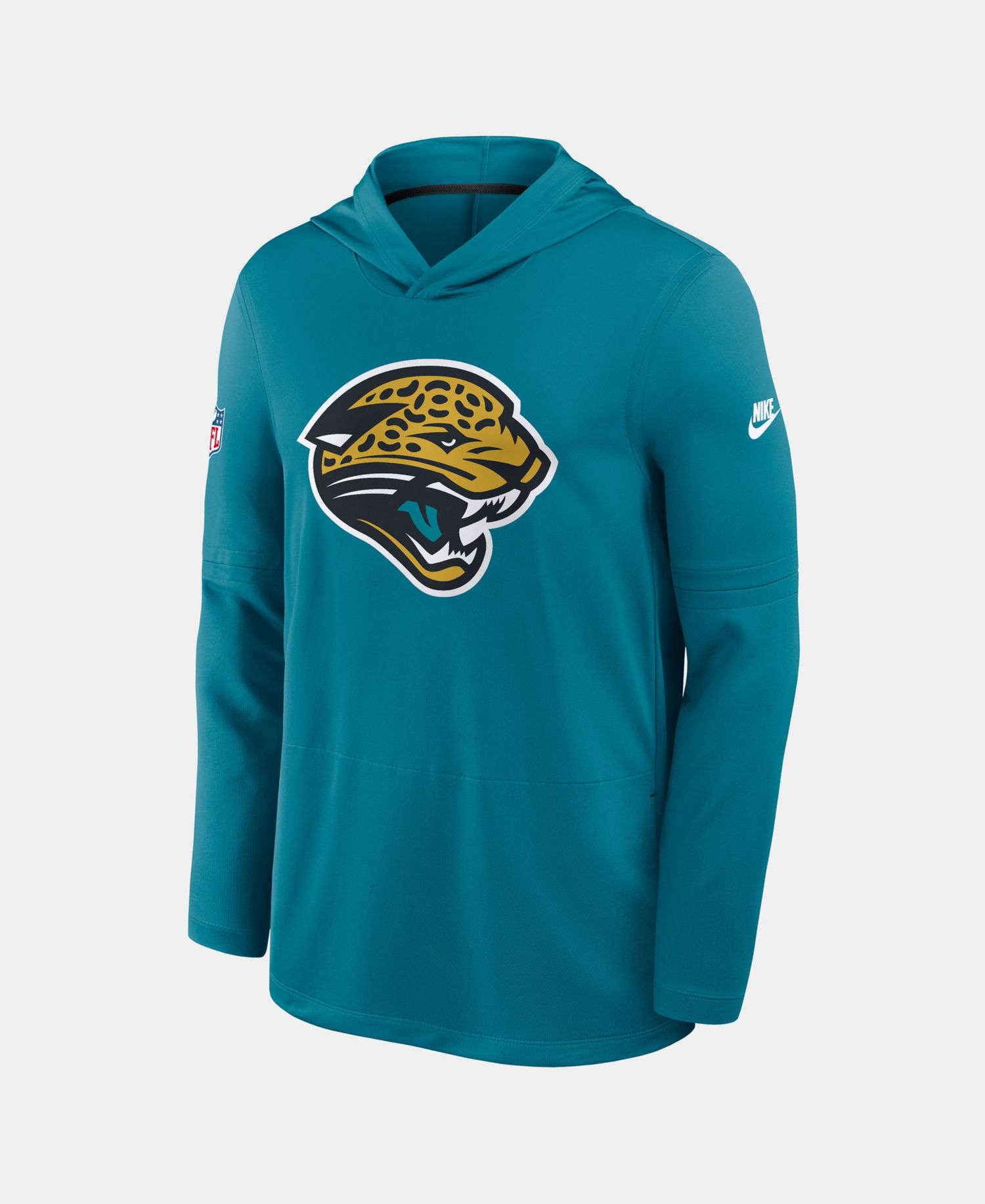 Men's Teal Jacksonville Jaguars Sideline Dri-FIT Long Sleeve Hooded T-Shirt