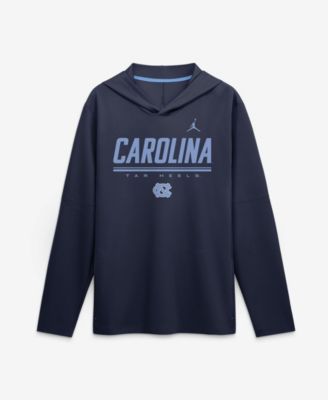 Men's Navy North Carolina Tar Heels 2026 Sideline Lightweight Long Sleeve Hooded Dri-FIT T-Shirt