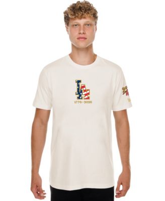 Men's Cream Los Angeles Dodgers 250th Fourth of July T-Shirt