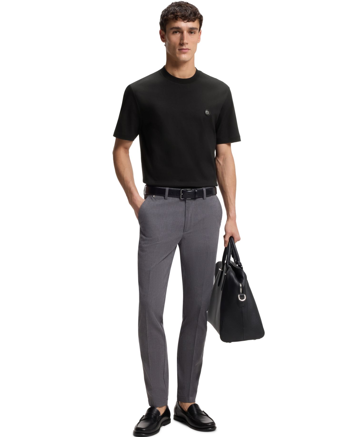 Men's Cotton Monogram Regular-Fit T-Shirt