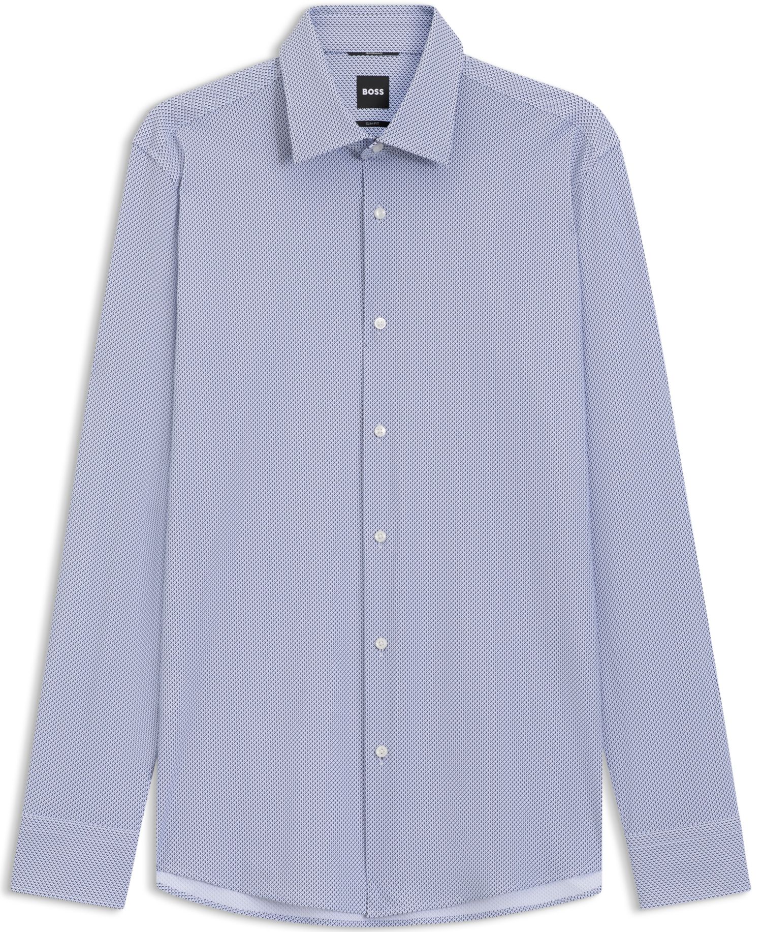 BOSS by Men's Printed Performance-Stretch Fabric Slim-Fit Dress Shirt