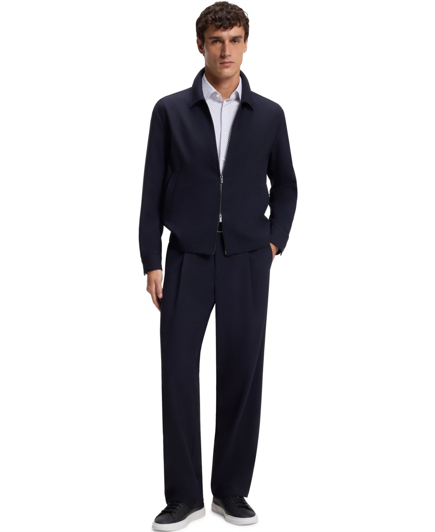 BOSS by Men's Printed Performance-Stretch Fabric Slim-Fit Dress Shirt
