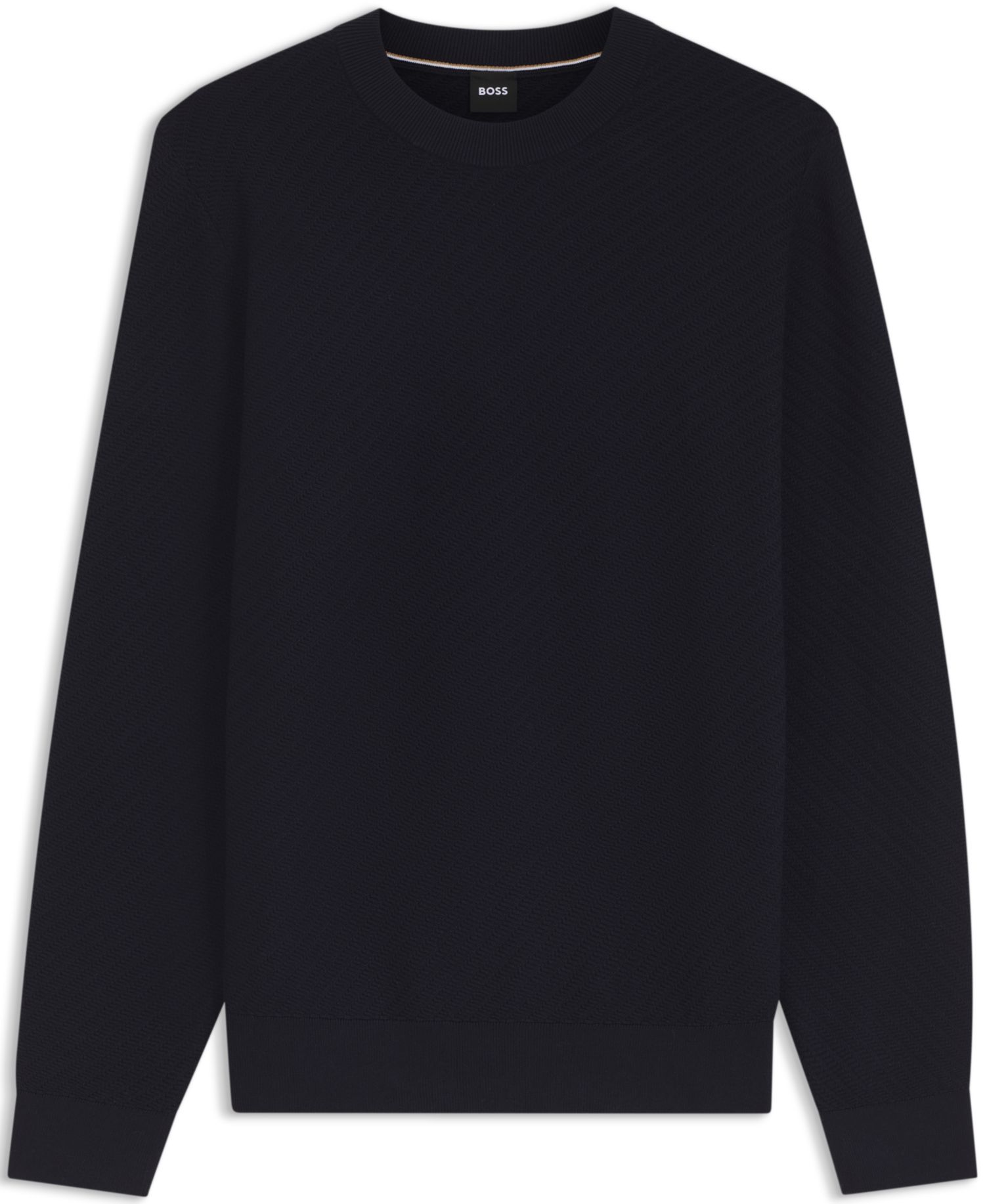 Men's Cotton Diagonal-Knit Regular-Fit Sweater