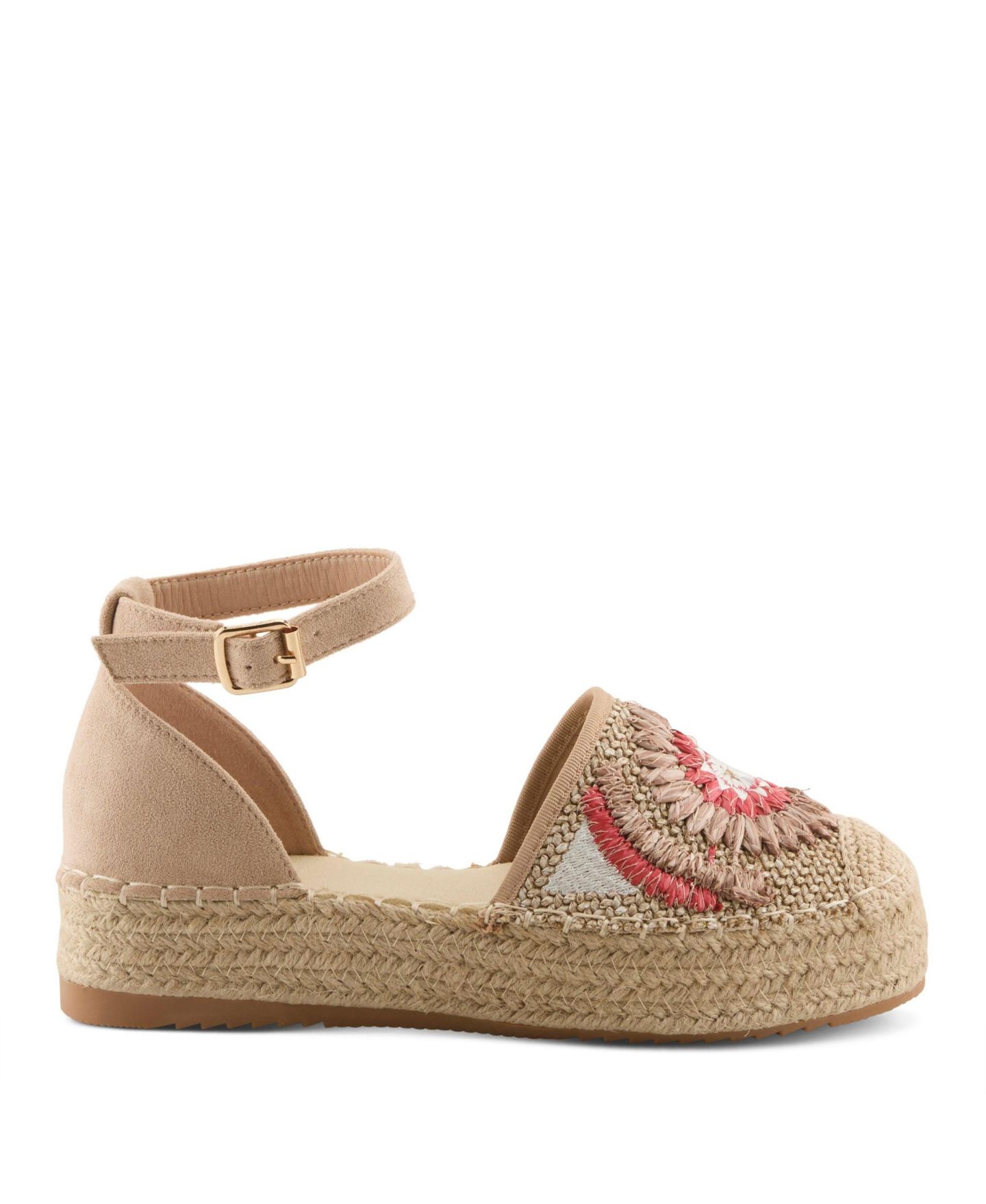 Женские сандалии Azura Endlessluv Espadrille Flatform with Cork Sole, цвет: Бежевый разноцветный — фото 5