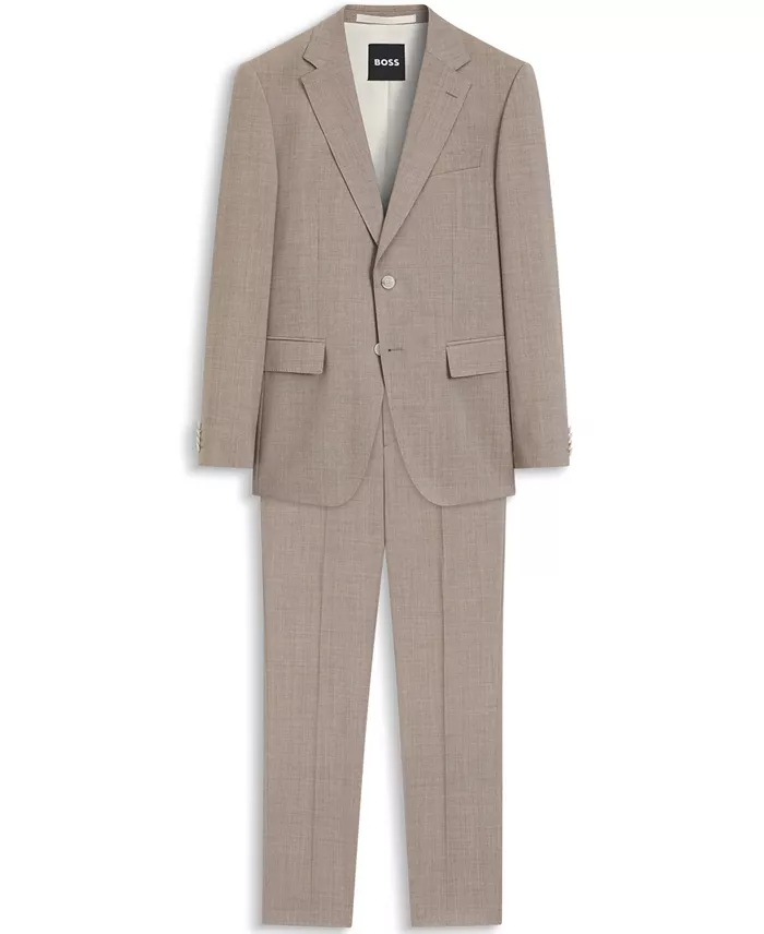 Men's Virgin Wool Two-Piece Slim-Fit Suit - thumbnail 3