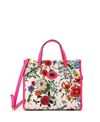 Medium Convertible Tote Flora Canvas