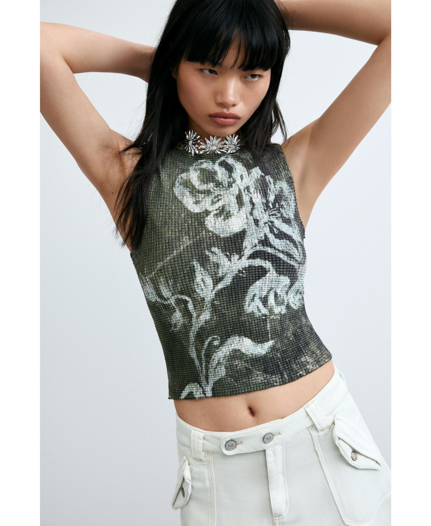 Women's Sleeveless printed t-shirt