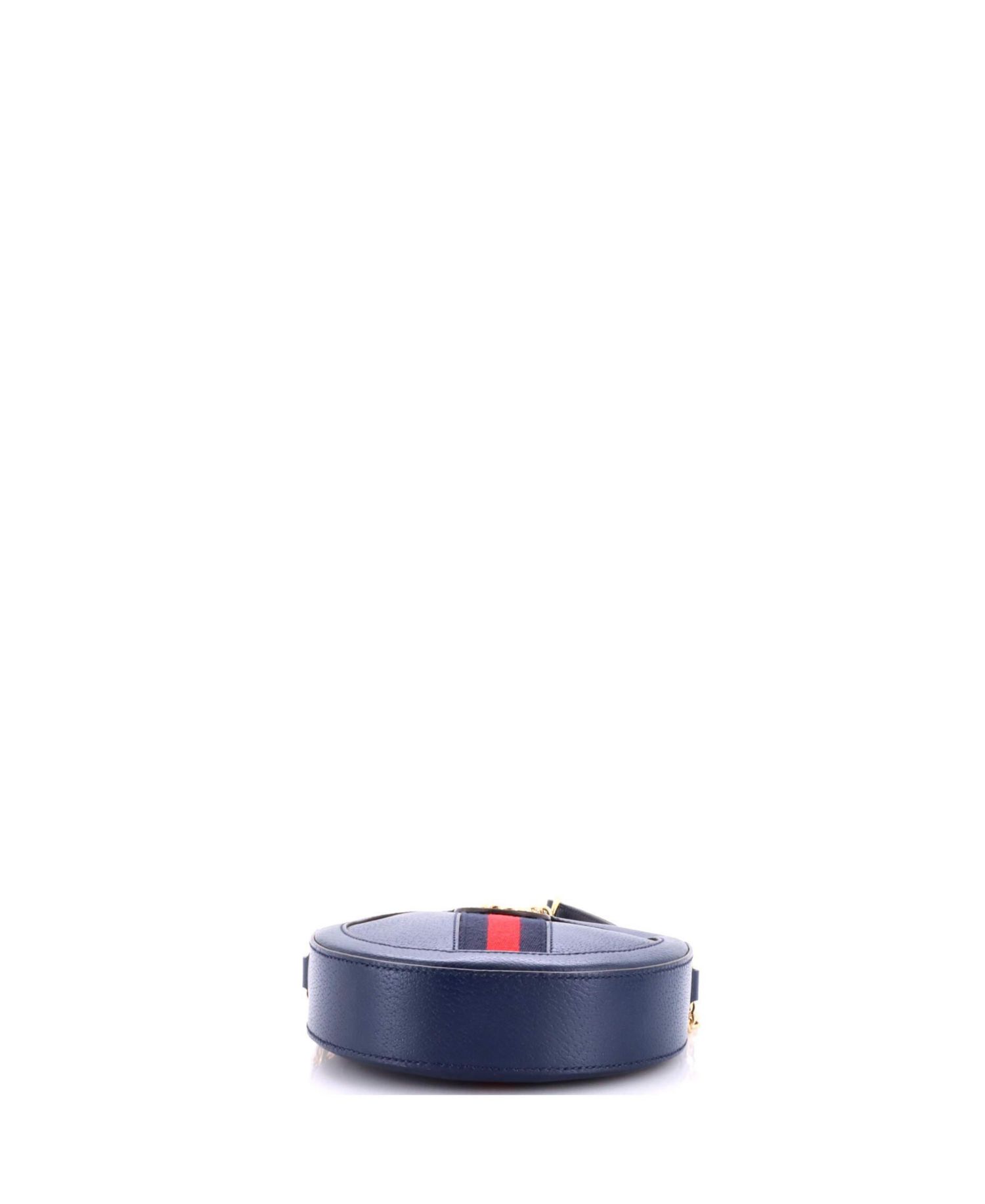 Mini Ophidia Round Shoulder Bag Leather
