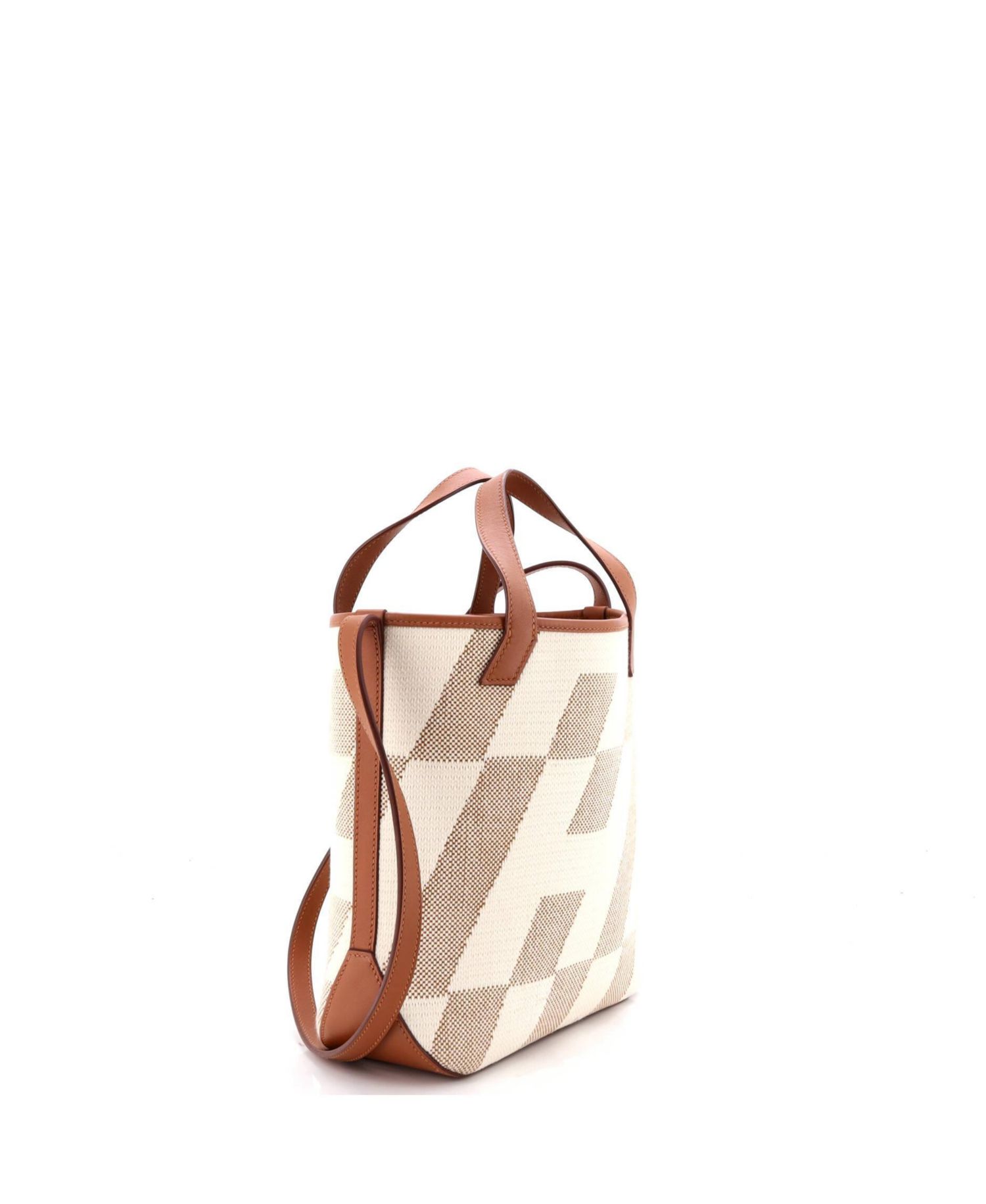 27 Cabas H en Biais Tote Canvas with Leather