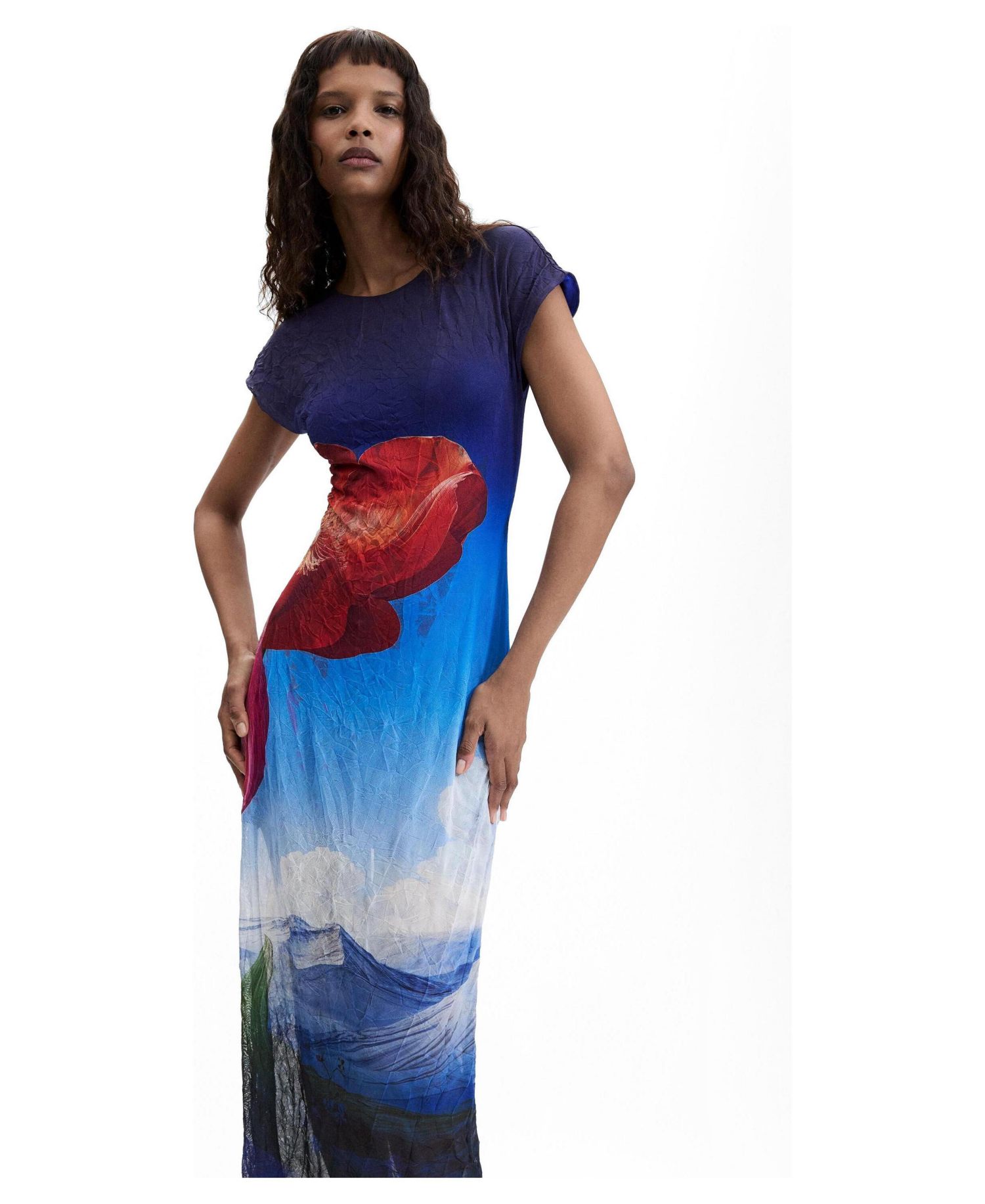 Women's Printed Short-Sleeve Dress