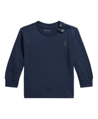 Polo Ralph Lauren Baby Boys Cotton Jersey Long-Sleeve T-Shirts - Navy 25$