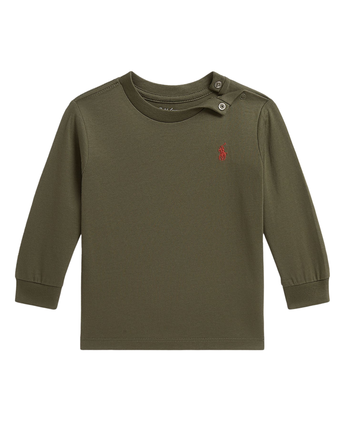 Polo Ralph Lauren Baby Boys' Cotton Jersey Long-Sleeve T-Shirts - Olive