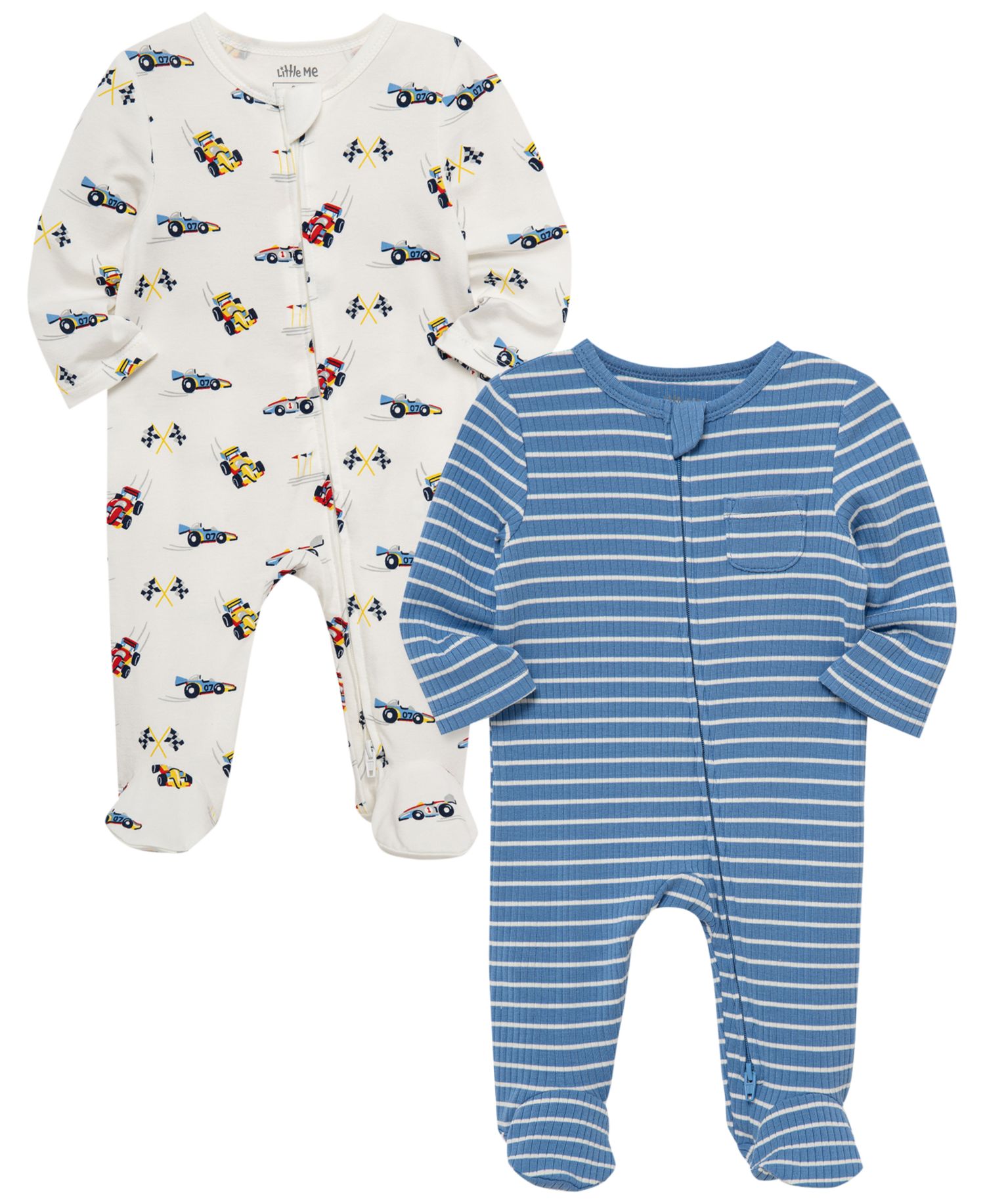 Baby Boys' Long-Sleeve Grand Prix Coverall, 2-Pack