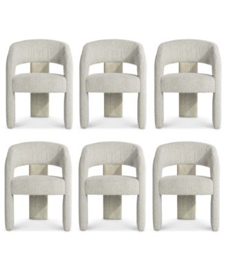 Arcadia 6-Piece Open-Back Armchair Set