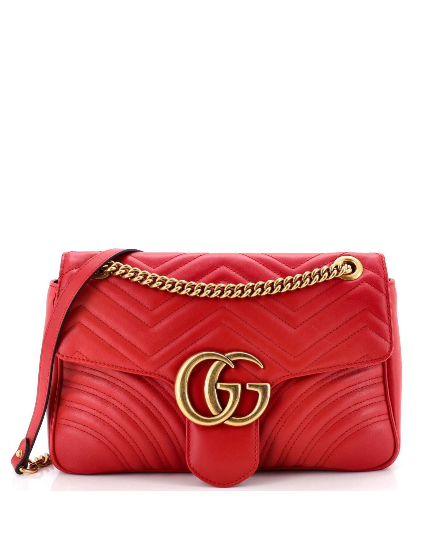Medium GG Marmont Flap Bag Matelasse Leather