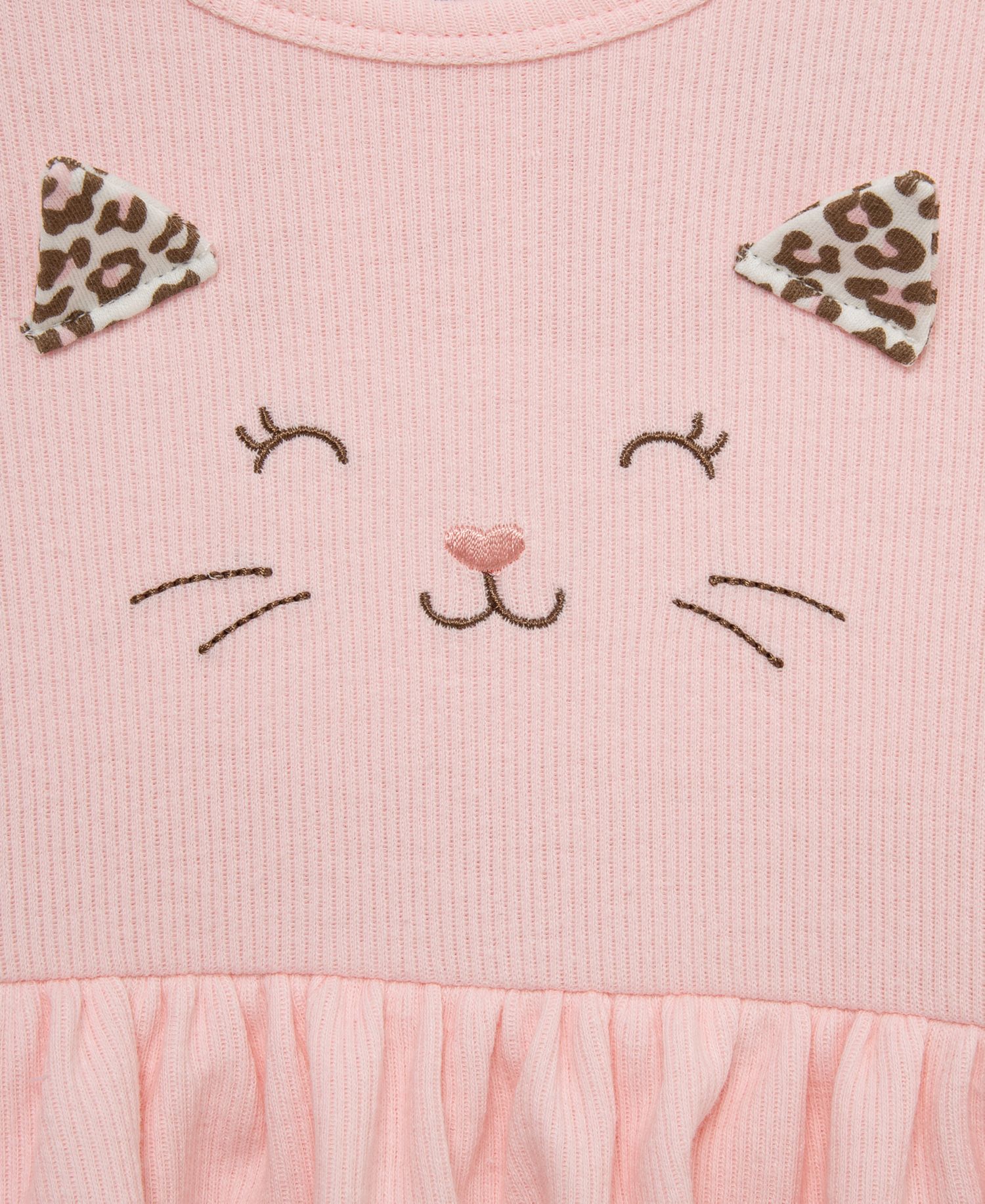 Baby Girls' Leopard Long-Sleeve Bodysuit, Pants and Headband, 3-Piece Set