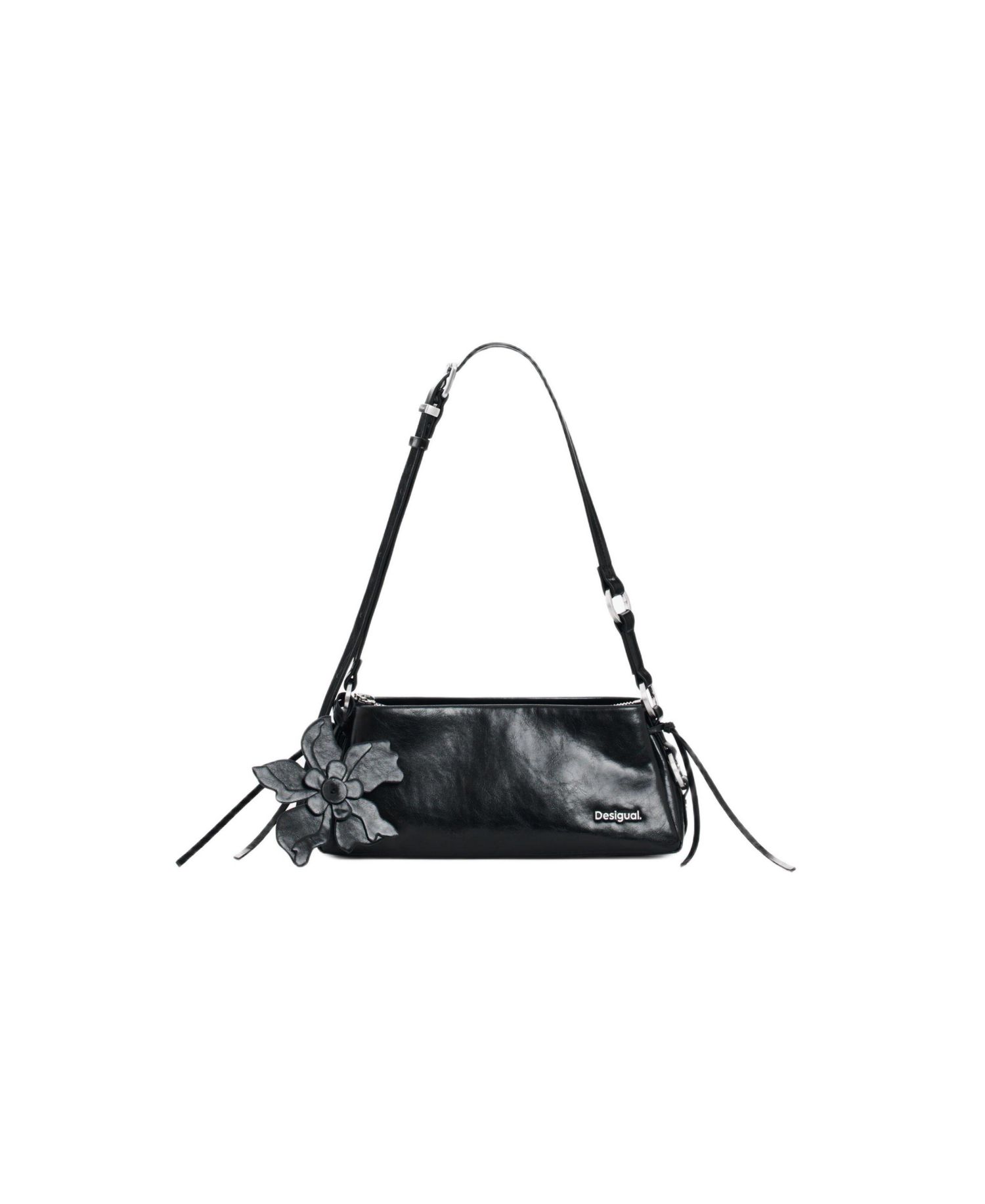 Medium Faux Leather Charm Bag