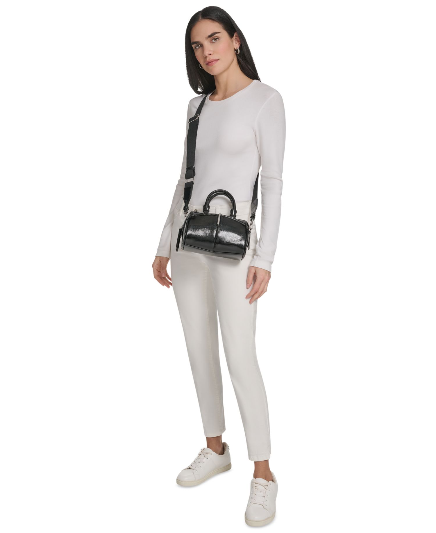 Genevieve Patent Mini Crossbody Handbag