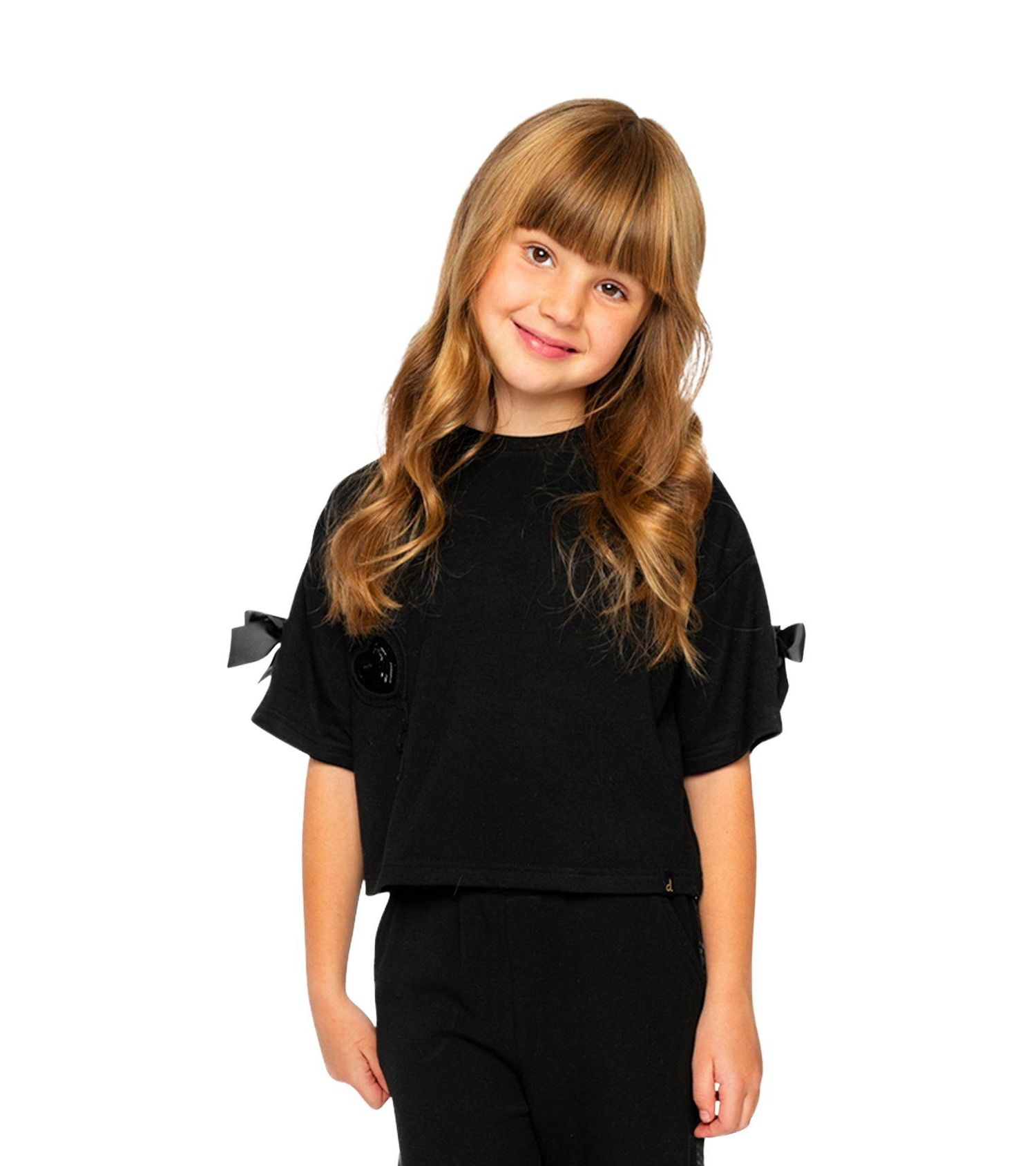 Little and Big Girl 6-14 Short Sleeve Milano Top