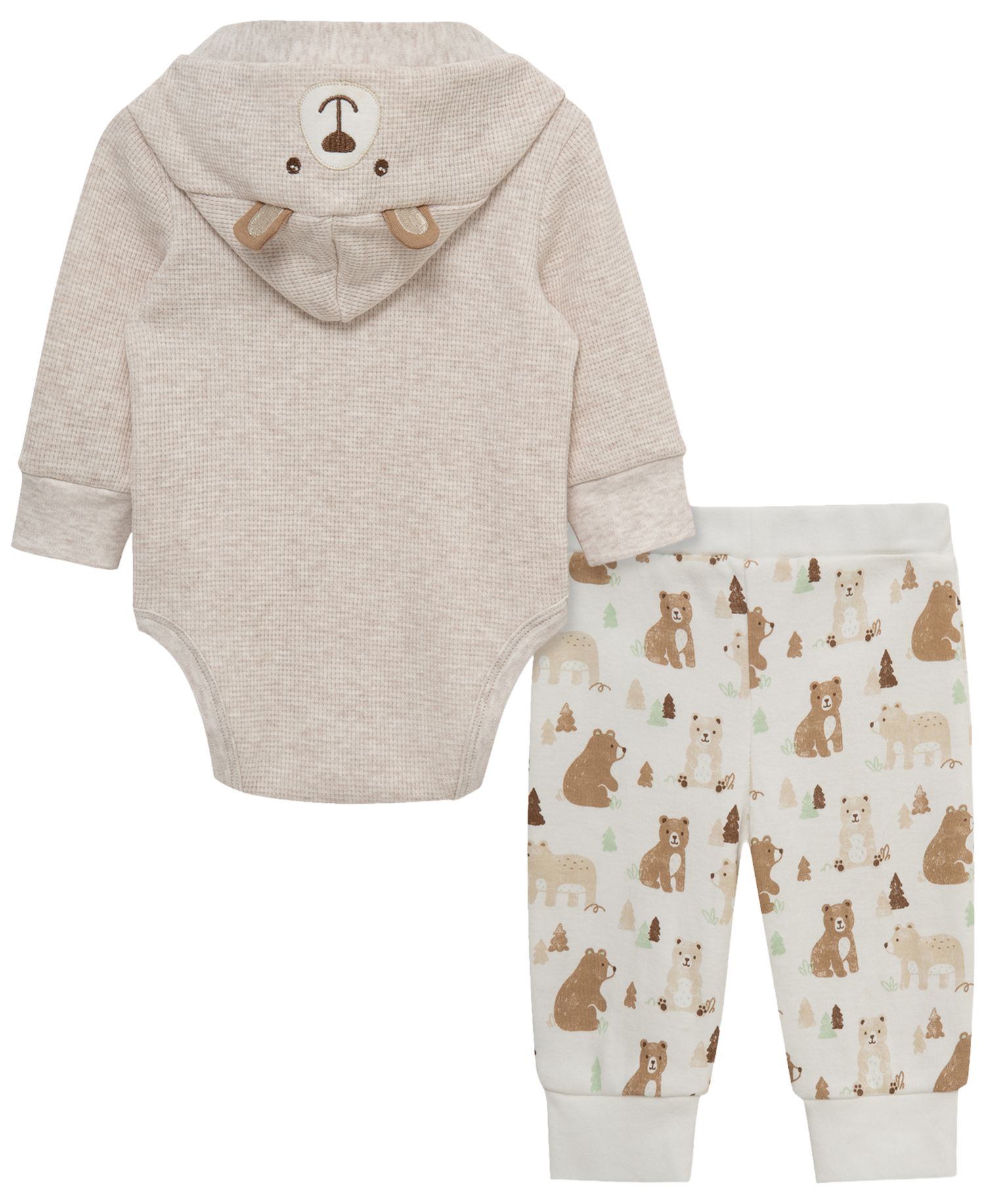 Baby Boys' Bear Long-Sleeve Bodysuit and Pants, 2-Piece Set