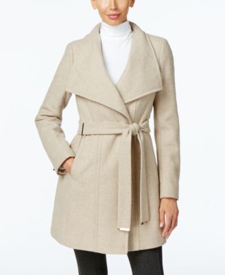 calvin klein toggle wrap front jacket