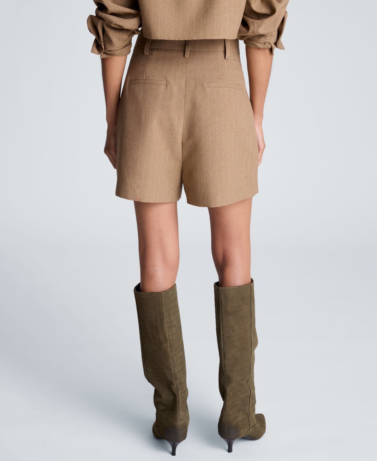 Women's High-Rise Pleated Shorts