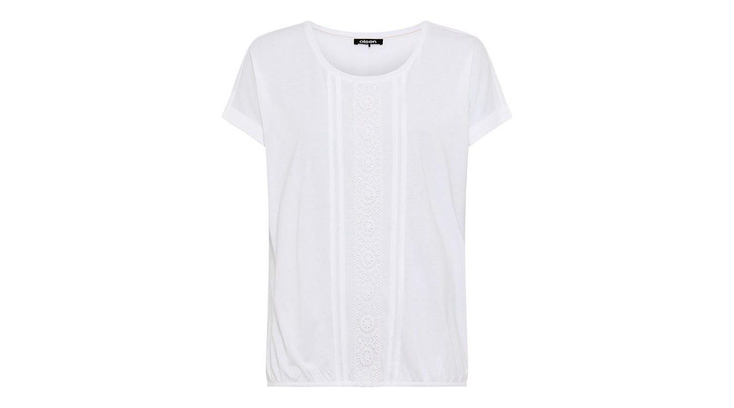Женская футболка Olsen Tonal Embroidered, цвет: Белый — фото 3
