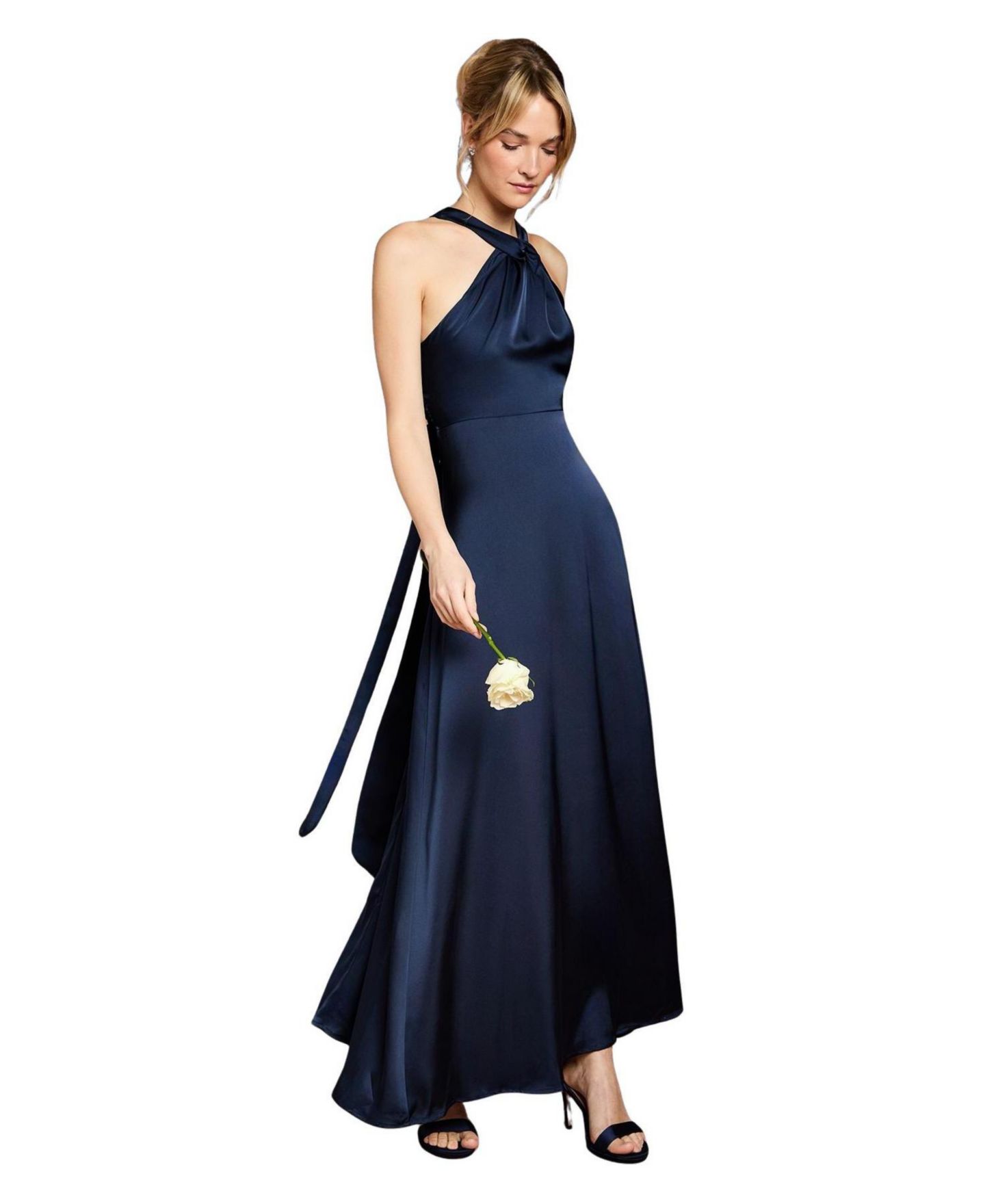 Женское платье Coast Halter Neck Maxi, цвет: Тёмно-синий — фото 1