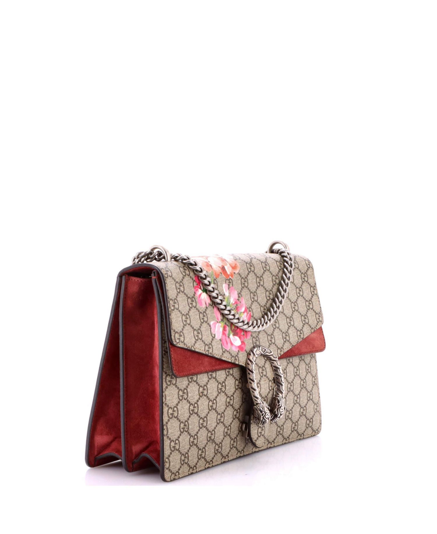Medium Dionysus Bag Blooms Print GG Coated Canvas