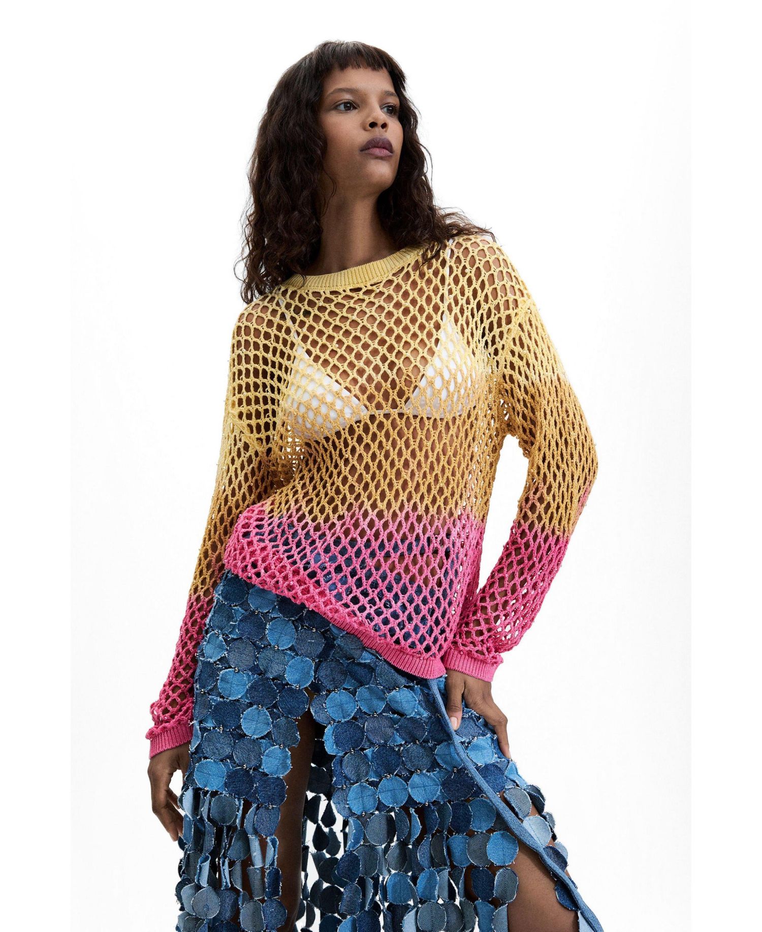 Women's Openwork crochet sweater