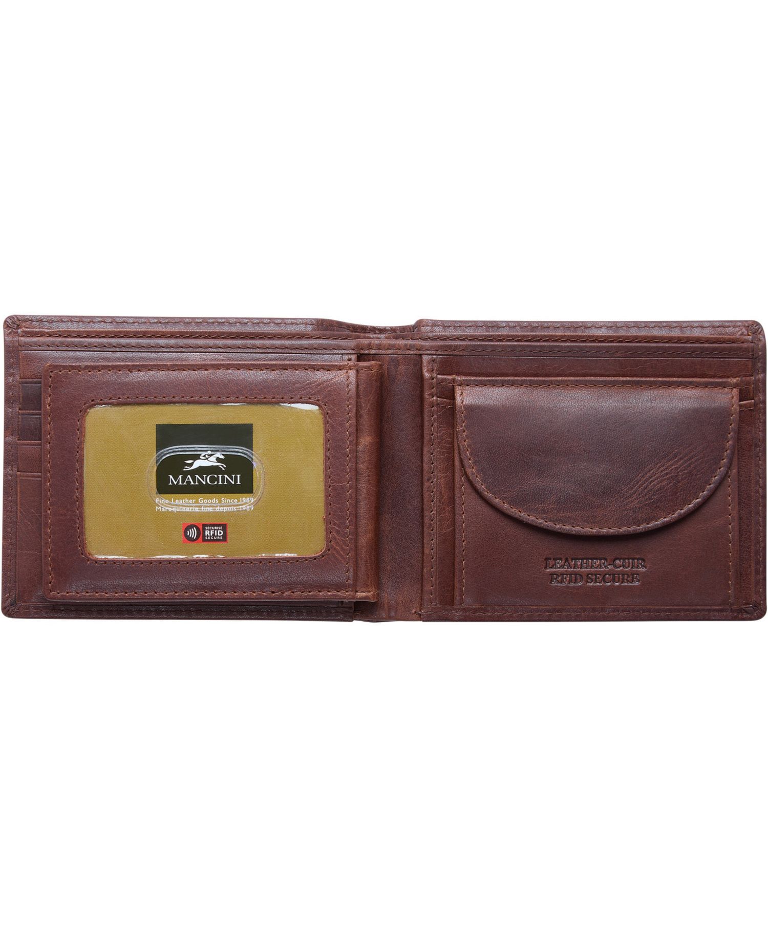 Men's Boulder Collection RFID Secure Wallet with Removable Passcase and Coin Pocket