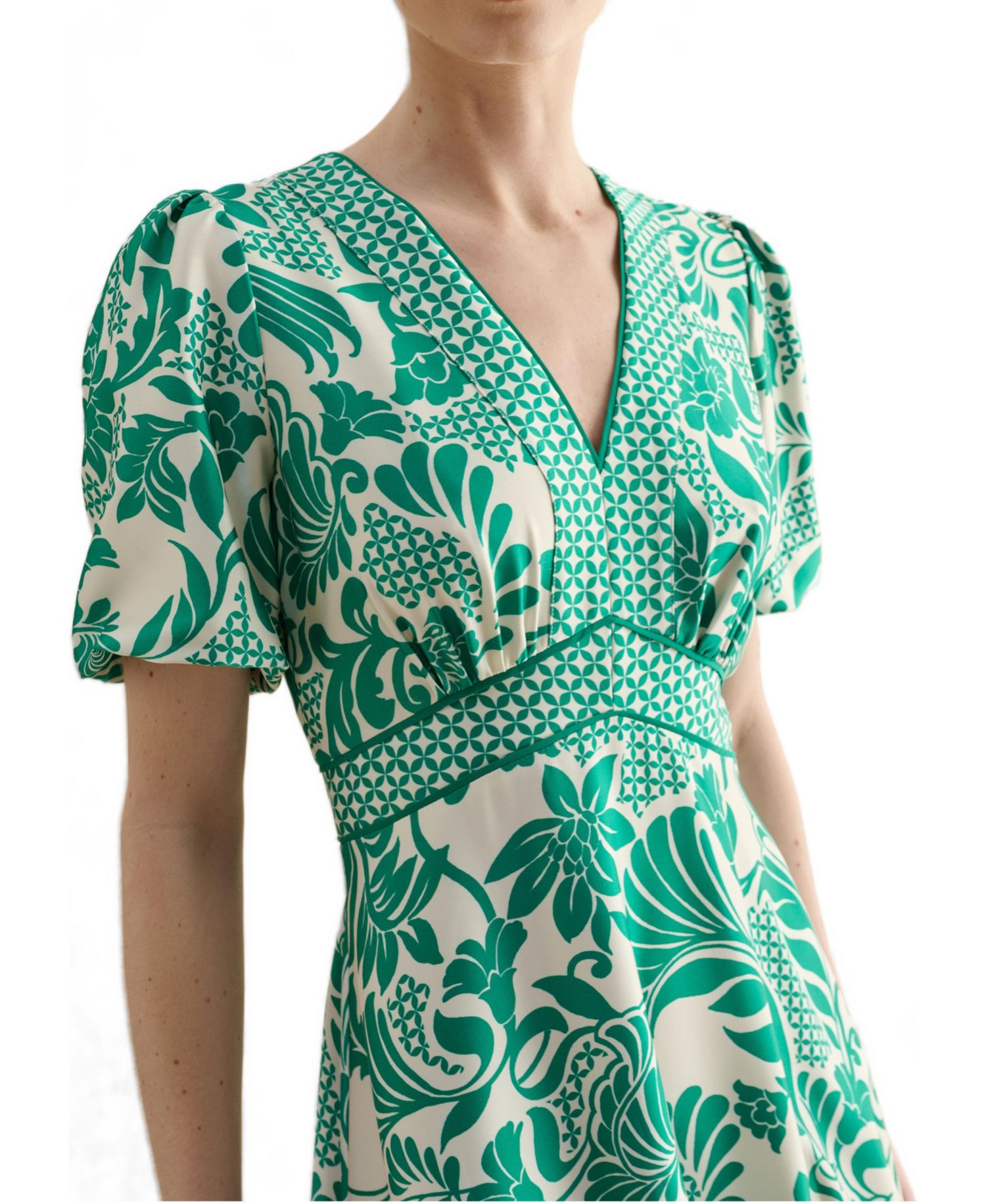 Trelissick V-Neck Fit Flare Dress