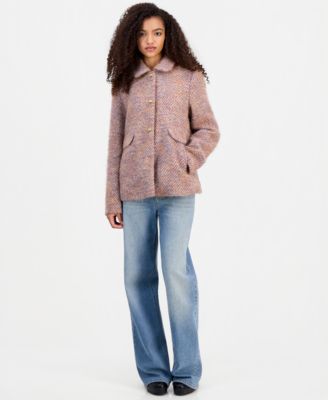 Women's Tweed Bow-Button Lady Jacket