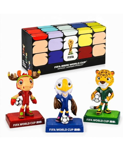 Детские фигурки FIFA 2026 World Cup Official Licensed Mascot Figurine Set of 3 Maple, Zayu and Clutch Collectible Soccer Figures 9cm