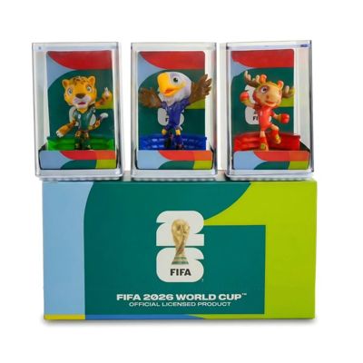 2026 World Cup Official Licensed Mascot Toy Set of 3 6CM Figurines Maple Zayu Clutch FIFA 26 Mascot For Teen | Adult | Collector