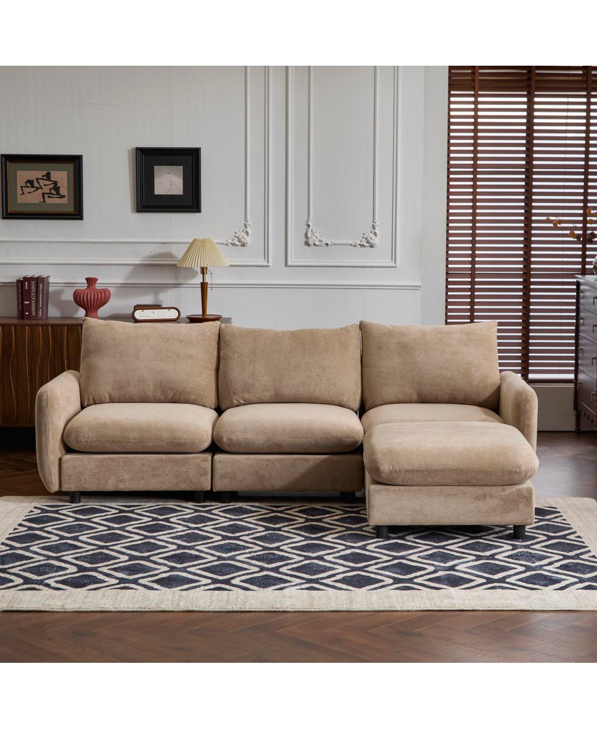 Streamdale Furniture Modular Sectional Sofa with Solid Wood Frame & Free Combination