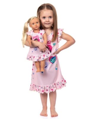 Toddler Girls Heart-Tastic Sleep Nightgown with Matching Doll Dress