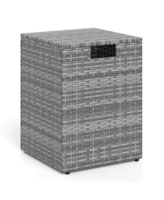 Rattan Propane Tank Cover Patio Hideaway Side Table