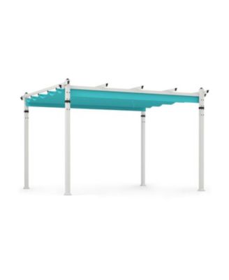 Outdoor Pergola with Retractable Canopy and Aluminum Frame